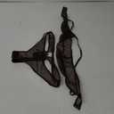 SOLY HUX Women's Mesh Solid Sheer See Through Lingerie Set Sexy Lace Bra and Panty 2 Piece Brown L