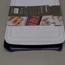 Tovolo Steak Marinating Container with Lid Large Grill Marinade and Prep Tray Set for Meat Veggies Burgers, Dishwasher Safe BBQ Marinating Tray with Cover for Thawing Prepping or Serving 17x10.5 in