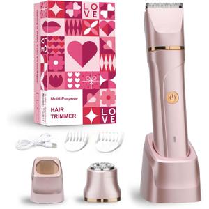 Bikini Trimmer for Women - Flawless Electric Razors for Women for Facial Hair, Pubic Hair & Legs, Waterproof Electric Shaver with Ceramic Blades, Travel-Friendly Perfect Gromming Gift for Her