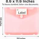 Forvencer Binder Pocket, 24 Pack Super Heavyweight Plastic Folders with Tight Closure, Binder Folders Side Loading, 3 Ring Binder Pocket, Binder Dividers with Pockets, Letter Size, Pastels Series