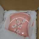 Japanese Ceramic Dinner Plates 7 Inch Pink Plates Set of 4, Cherry Blossom (FS)