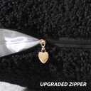 FUTEI Black Throw Pillow Covers 26x26 Inch Set of 2,Furry Faux Fur Teddy Boucle Textured Cushion Covers,Soft Fluffy Decorative Euro Pillow Shams,Home Decor for Couch Bed Living Room Office Car