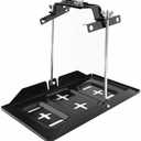 THEPRO Battery Hold Down Tray Kit, Corrosion-Resistant Steel Storage Battery Holder Adjustable Bracket Clamp for Car, Boat, Marine (23cm Bolt with 34cm Battery Tray)