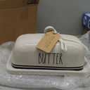 Rae Dunn Butter Dish (One Size, Butter (Tan Border))