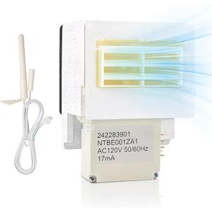 Upgraded 242303001 Air Damper Control Assembly and 242278801 Refrigerator Thermistor Compatible with Frigidaire, Crosley, White, Refrigerator Damper Assembly replaces 3016452 AP5788340 PS8746718