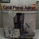 Canoly C16 Cold Press Juicer, 6" Extra Wide Feed Chute, 3-IN-1 Strainers (Juice & Sorbet & Nut Milk), Powerful AC Brushless Motor, Self Precut System, Juicer Machines with BPA-Free (Space Gray)