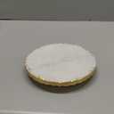 Mud Pie Marble Trivet, 1 1/4" x 8 1/2" dia, Gold