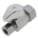 Brass Craft, 1/4 Turn Straight Stop 1/2 Fip Inlet X3/8" Od Tube Outlet Chrome, Pack Of 5