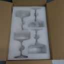 4 Pcs Ribbed Coupe Glasses, 10 oz Vintage Coupe Glass Set, Unique Martini Glass, Classic Cocktail Galssware, Bar Drinking Glasses Set Pefect for Cocktail, Wine, Champagne & Gift