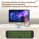 iPazzPort Mini Air Mouse Remote Keyboard with 7-Color Backlight for Android TV Box, Smart TV, HTPC, Projector; Rechargeable Dual-Mode Universal Controller for Couch Browsing