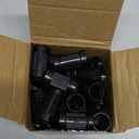Pangda 25 Pack PVC 1/2-inch Compression Coupling Drip Irrigation Parts Drip Irrigation Connectors Fitting for Supply Tubing and Dripline with 0. 620 Inch Od, Black