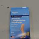 Amazon Basic Care Medical Compression Stockings for Circulation, Varicose Veins, Edema, Swelling, 20-30 mmHg Graduated Compression, Women & Men Thigh Length Hose, Open Toe, Beige, X-Large (Previously NuVein)