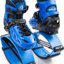 New Bounce Jumping Shoes for Kids - Premium Moon Boots - Durable Kangaroo Jumpers - Strong, Safe and Adjustable Fit, Perfect for Exercise and Fun - New & Improved Edition (Medium, Blue) (Medium (35-38 EU))