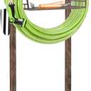 TomCare Garden Hose Holder Upgraded Water Hose Holder Heavy Duty 4 Spikes Hose Hanger Holds 160 Feet Hoses Stable Freestanding Hose Storage Organizer for Outside Yard