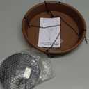 AISITIN 12 Inch Hanging Bird Bath with Solar Fountain, Outdoor Solar Powered Hanging Bird Bath Fountain, Multi-Functional Bird Basin for Drinking & Feeding, Solar Water Pump for Garden Patio Yard