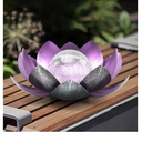 Solar Light Outdoor, Metal Glass Decorative Waterproof Garden Light LED Solar Flower Lights for Patio, Lawn,Walkway,Tabletop,Ground (Purple)
