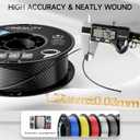 CREALITY PETG Filament 1.75mm 3D Printer Filament, 1kg (2.2lb) Neatly Wound Spool, Dimensional Accuracy 0.03mm, Fit for Ender, Bambu Lab, Anycubic,ELEGOO FDM Printers, Black