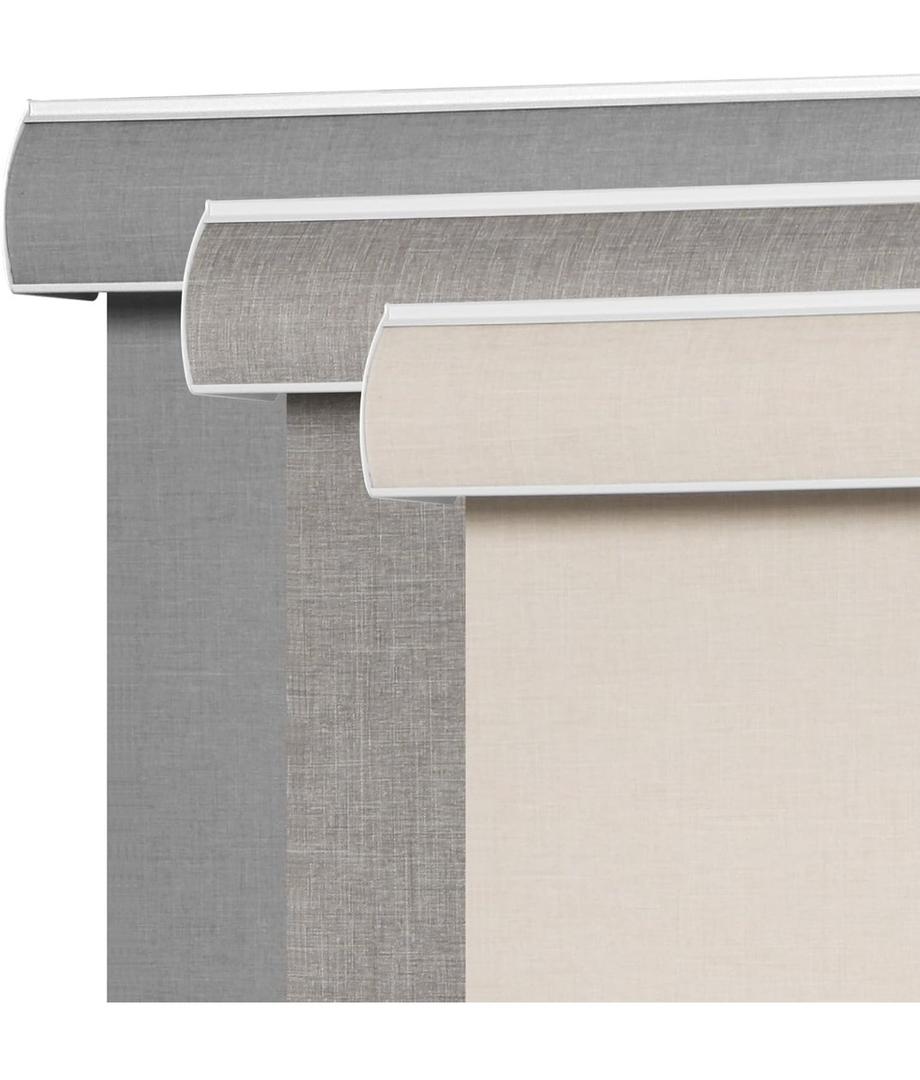 SEEYE Blackout Roller Shades for Windows, Cordless, Roller Blinds, Linen Fabric Window Blinds, Thermal Insulated Fabric UV Protection, Room Darkening Shades for Home,Office (Line Beige, 39" W x 72" H)