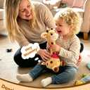 Pbooo Dancing Giraffe Toy, Talking Stuffed Animal for Toddlers, Repeating & Singing Baby Toys, Interactive Musical Plush Birthday Gifts for 1 2 3 Years Old Boys Girls