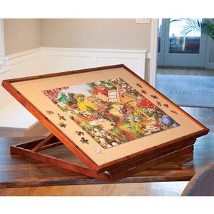 Bits and Pieces Deluxe Puzzle Easel Swivel Base Jigsaw Puzzle Board Non-Slip Rotating Adjustable Tilt Surface with Cover - Fits 1500 Piece Puzzles, 24 Inch x 34 Inch, 25'' X 34''