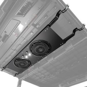 KEMIMOTO UTV Fan, Dual 8" Large Cab Cooling Fan with Variable Speed Dial, 12V Overhead Cooling Fan with Dome Light Compatible with Polaris Ranger, RZR 2024+, Can-Am Defender