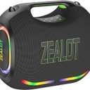ZEALOT 250W Bluetooth Speaker, ZE21 Portable Speaker/Powerful Sound and Deep Bass, Multi-Device Pairing, IPX6 Waterproof, 5.3 BT, 48000mAh Long Playtime for Party, Outdoor, Home, Travel (Black)