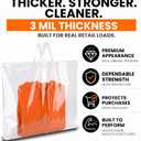 19x15 Large Plastic Shopping Bags for Small Business with Handles