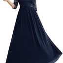 Wedtrend Formal Dresses for Women 3/4 Sleeve Bridesmaid Dress Mother of Bride Dress Maxi Evening Gown Prom Dresses XL