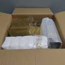 175 Piece Plastic Dinnerware Set Disposable Dinnerware Set for 25 Guests Include 50 Plastic Plates 25 Silverware Set 25 Cups and 25 Napkins for Mother's Day Party Wedding BirthdayWhite and Gold