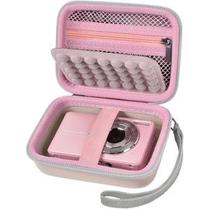 Digital Camera Case for CAMKORY/for Kodak Pixpro/for VAHOIALD/for Sony DSCW800 830/ for Canon PowerShot 180 190. Vlogging Cameras Storage Holder for Accessories (Box Only)-Pink