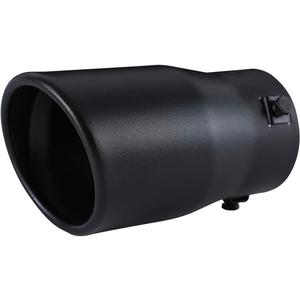 TriTrust Exhaust Tip, 2-2.75 inch inlet adjustable, Fit 2''/2.25''/2.5''/2.75'' Outer diameter Tailpipe, 3.5''Outlet 6''Long Muffler Tip, Black Powder Coated Stainless Steel Tail Tip