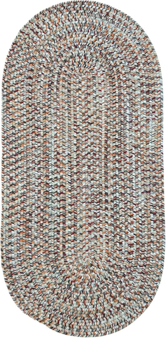 Colonial Mills Evelyn Tweed Reversible Braided Runner 30" X5' Area Rug - Sunset Mix, Handcrafted in USA, Woven Texture, High Traffic, Entry, Kitchen, Hallway, Mudroom, Porch - 2'6" X 5' Runner