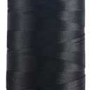 YOKER Bonded Nylon Sewing Thread 1500 Yard Size 69 T70 210D/3 for All Embroidery Machines Leather Bag Shoes Canvas Color Black