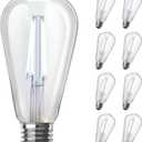 Feit Electric ST19 Vintage Edison LED Light Bulb, 60W Equivalent, Dimmable, 5000K Daylight, 800 Lumens, E26 Base, Retro Filament Light Bulbs, 15,000-Hour Lifetime, ST1960/CL/950CA/2/4, 8 Pack