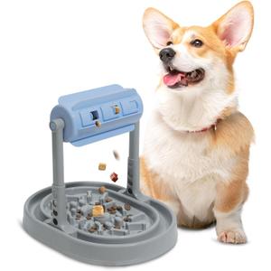 Interactive Dog & Cat Treat Puzzle Toy,Stimulating Dog Toys Slow Feeder Dog Bowl Enrichment Toy,Anxiety IQ Training&Mental,Smart Feeding and Adjustable Heights for Small Medium Dogs Pets
