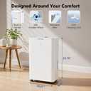 Dehumidifier, 4500 Sq.Ft Dehumidifier for Basement, with Drain Hose, Humidity Control and Auto Shut-off, Quiet Smart Compressor for Home, Bathroom, Garage and Large Rooms