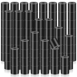 Pasimy 200 Pcs Black Nylon Spacers 1/2 ''Thick, 1/2 '' Od 0.194 '' ID Round Rubber Plastic Washers Electrical Outlet Screw Spacers for Robotics Electrical Screws, Switch and Receptacle