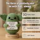 Dad Gifts From Son Daughter - Handmade Baby Yoda Positive Crochet with 30 Funny Signs - Star Wars Birthday Gift for Husband, Stepdad - Starwars Present Idea for Fathers Day | Dad Birthday Present Idea