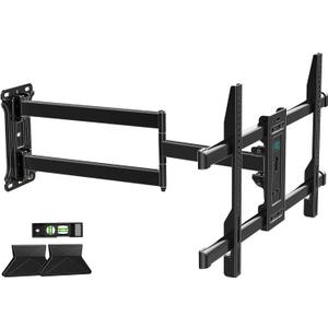 HCMOUNTING Pre-Assembled Corner TV Wall Mount for 32-80" TVs, Full Motion with Smooth Gliding Extension, 30" Long Arm, Single Stud Installation Holds 100lbs, Max VESA 600x400mm