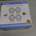 Gutter Guard, Fits for 2.8" ~ 3.7" Round Downspout, 304 Stainless Steel Rigid Filter Strainer, Stops Leaves Seeds and Other Debris, Gutter Cleaning Tool  4 Pack