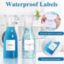 Laundry Detergent Dispenser Bottle 40oz with Waterproof Label for Laundry Detergent Soap Fabric Softener Bleach Scent Booster Beads, Sturdy PET Bottle for Laundry Room Decor 2 Pack White