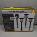 XMCOSY+ 4-Pack Solar Pathway Lights Outdoor, 25 Lumens Vintage Edison LED Landscape Lighting, IP65 Waterproof Seeded Glass & Metal Stakes Solar Powered Garden Lights for Yard Patio Walkway Driveway