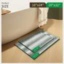 2 x 2x8 Runner Rug Emerald Green Bath Mats Plush Pom-Pom Super Absorbent Bathroom Rug Non Slip Machine Washable Bath Mat for Bathroom Floor Quick Dry 16" x 24"