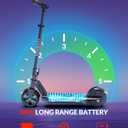 INVANTI KS03 Electric Scooter for Kids Ages 8+, 350W Peak Motor, Max 12mph & 10Miles, 7" Solid Wheel, LED Lights & Display, Double Braking, Kids Electric Scooter with 3 Adjustable Speeds & Heights