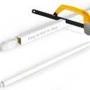 24 Inch Replacement Towel Bar for Ceramic Holder - Cut to Fit Any Size, Spring Loaded Adjustable Plastic Towel Rod for Porcelain Holders, No Demolition Installation, Rental & Vintage Bathroom Friendly (White)