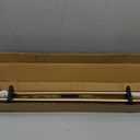 2 Pack Single Curtain Rods, 1Inch Diameter Telescoping Drapery Window Curtain Rod 28-48Inch(2.3-4ft) Rod Length, Warm Gold
