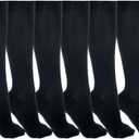 Winterlace Womens Trouser Socks, Opaque Stretchy Nylon Knee High, Many Colors, 6 or 12 Pairs