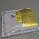 for 48 Sheets Blue Certificate of Recognition Paper with Gold Stickers, 8.5 x 11 in