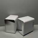 Mini Skincare Fridge (4 Liter/6 Can) with Dimmable LED Light Mirror, Cooler and Warmer for Refrigerating Make Up, Skin Care and Food, Portable Mini Fridge for Bedroom, Office and Car, White Pack of 2