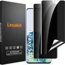 Lesakit 2 Pack Privacy Screen Protector for Samsung Galaxy S20 6.2 inch, Anti Spy TPU Flexible Screen Protector [Support Fingerprint ID], True 28°, High Sensitivity, Case Friendly